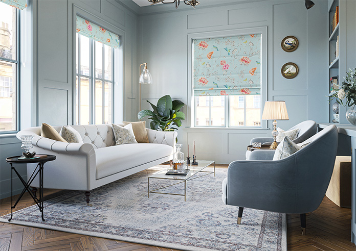 Borneo, Powder Blue - Twist&Fit Roman Blind - Image 6